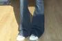 Low Rise Washed Slim-Fit Boot-Cut Jeans