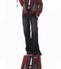 Mid Rise Washed Buckled Wide Leg Jeans