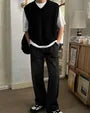 High Waist Washed Pleated Wide Leg Jeans