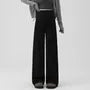 Maternity Drawstring Waist Plain Wide Leg Pants
