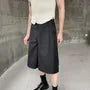 Mid Waist Plain Asymmetrical Shorts
