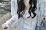 Plain Lace Trim Light Jacket Shirt