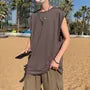 Sleeveless Crew Neck Plain T-Shirt