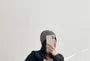 Plain Zip Hoodie / Drawstring Waist Wide Leg Sweatpants