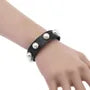 Faux Pearl Faux Leather Bracelet