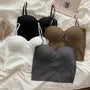Sweetheart Neckline Plain Padded Crop Camisole Top