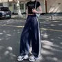 Drawstring Waist Color-Block Striped Baggy Sweatpants