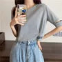 Short-Sleeve Cutout Cropped T-Shirt