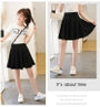 High Waist Plain Mini A-Line Skort
