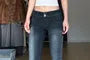 Low Rise Washed Slim-Fit Boot-Cut Jeans