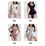 Short-Sleeve Notch Neck Plain Knot Zip Slim Fit Romper