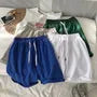 Drawstring Waist Plain Shorts