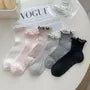 Frill Trim Ankle Socks Set