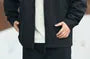 Plus Size Plain Zip Jacket