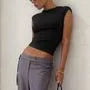 Plain Open-Back Crop Tank Top