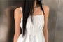 Plain Ruched Ruffled-Trim Camisole Top
