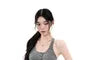 Scoop Neck Polka Dot Striped Panel Racerback Crop Tank Top / Low Rise Flared Pants