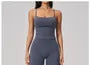 Set: Plain Yoga Camisole Top + Mid Rise Wide Leg Yoga Pants