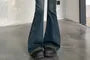 High Waist Washed Flared Jeans