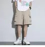 Drawstring Waist Plain Cargo Shorts