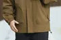 Plus Size Hooded Plain Zip Jacket