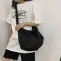 Plain Canvas Zip Crossbody Bag