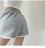 High Waist Plain Contrast Trim Hot Pants