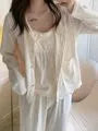 Lace Trim Pajama Camisole Top / Light Jacket / Pants / Shorts / Set
