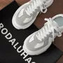 Platform Two Tone Lace-Up Faux Leather Sneakers