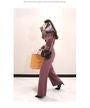 Long-Sleeve Wide-Leg Jumpsuit