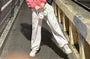 Elastic Waist Plain Sweat Pants