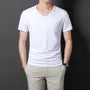 Short-Sleeve V-Neck Plain T-Shirt