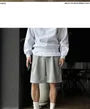 Plain Drawstring-Waist Cotton Shorts