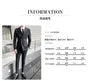 Set: Peak Lapel Striped Double-Breasted Blazer + Mid Rise Cropped Straight Leg Dress Pants + V-Neck Vest
