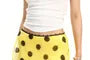 Low Rise Polka Dot Lace Trim Mini Pencil Skirt