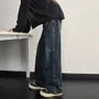 Mid Rise Washed Wide Leg Jeans