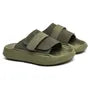 Platform Faux Leather Slide Sandals