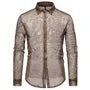 Long-Sleeve Hollow Button-Up Shirt
