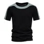 Short-Sleeve Crewneck Two Tone T-Shirt