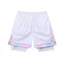 Mock Two-Piece Drawstring Waist Sweatshorts