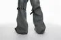 Mid Rise Washed Belted Cutout Wide Leg Jeans