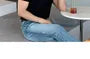 Short-Sleeve Plain Knit Top