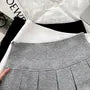 Low Waist Plain Pleated Mini A-Line Skirt