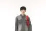 Collared Washed Button Denim Jacket / Mid Rise Flared Jeans