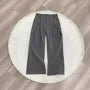 High Waist Plain Inverted Pleated Wide Leg Pants