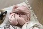 Plain Fringed Linen Cotton Shawl