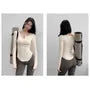 Long-Sleeve Henley Plain Quick Dry T-Shirt