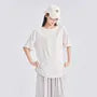Maternity Elbow-Sleeve Crew Neck Plain T-Shirt