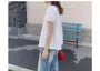 Short Sleeve Round Neck Plain Bow Ruffle Blouse