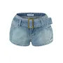 Belt Waist Denim Hot Pants